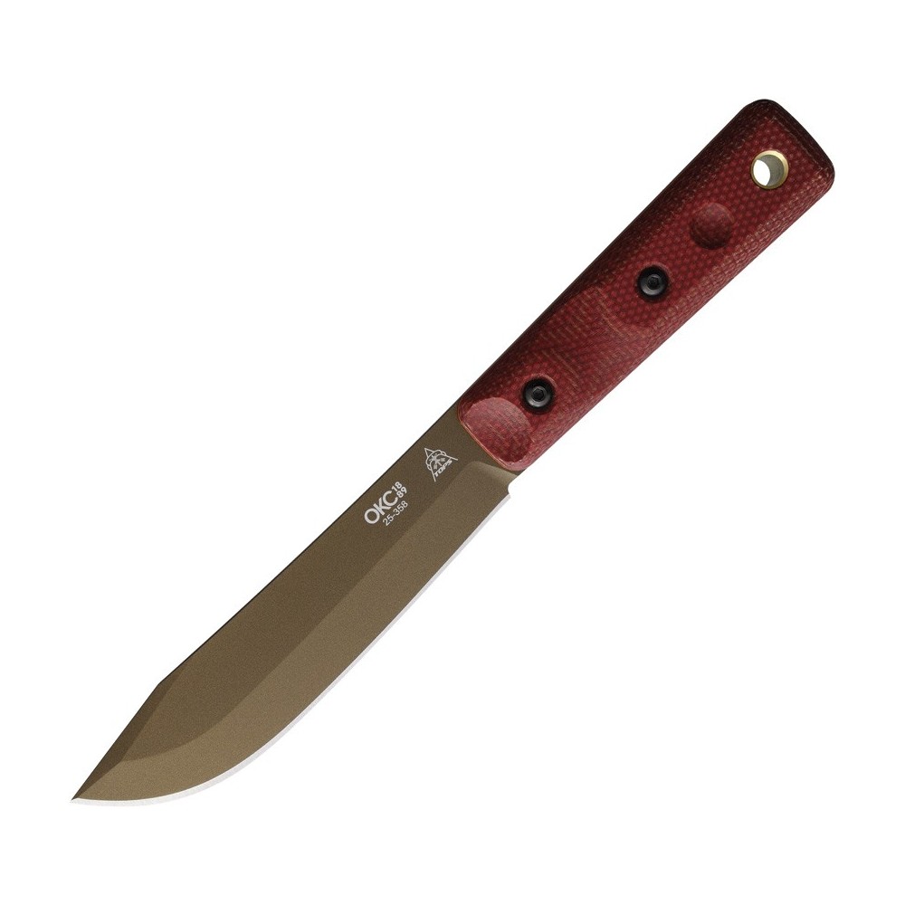 Ontario XL Hunter Fixed Blade Red Mic