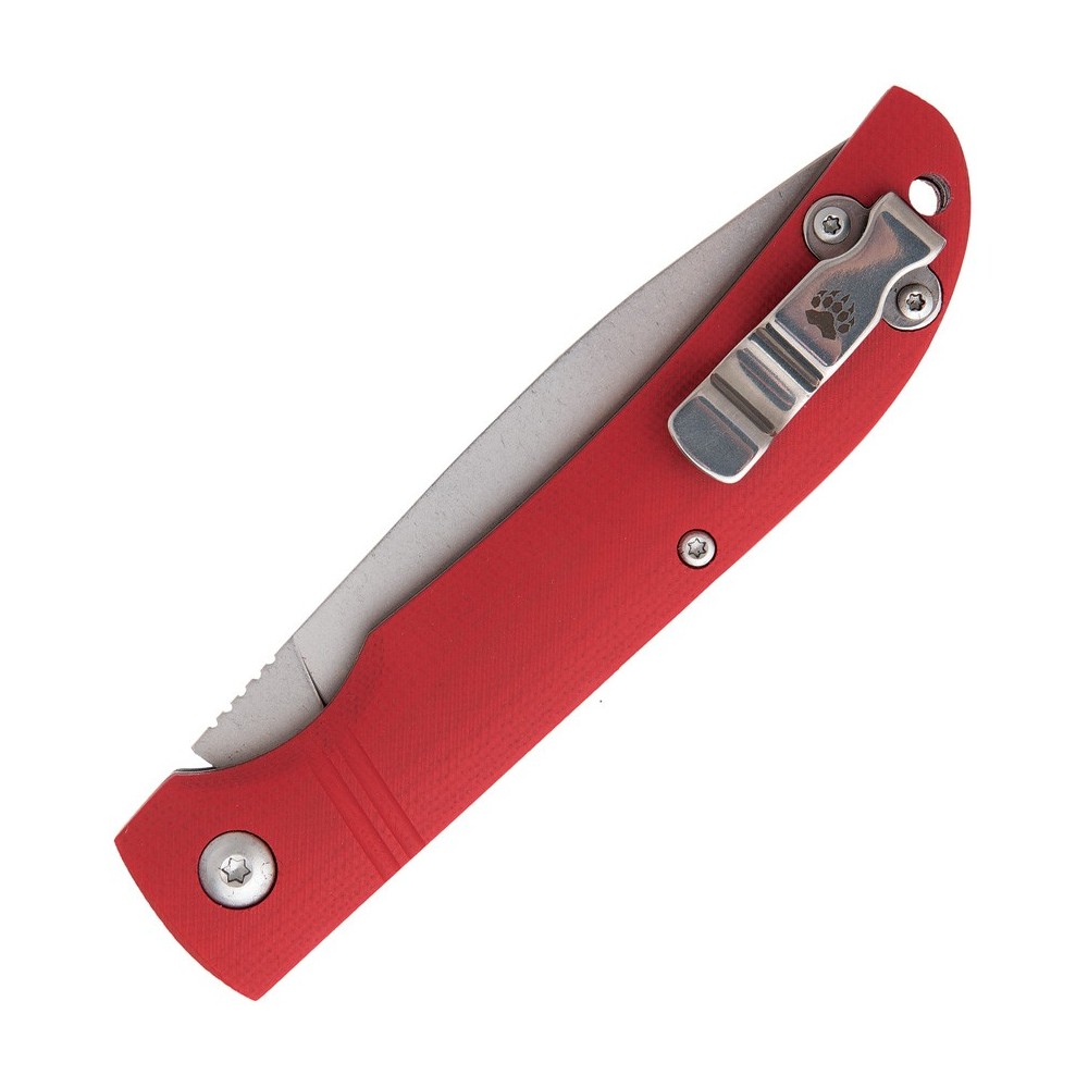 Bear & Son Drop Point Slip Joint Red