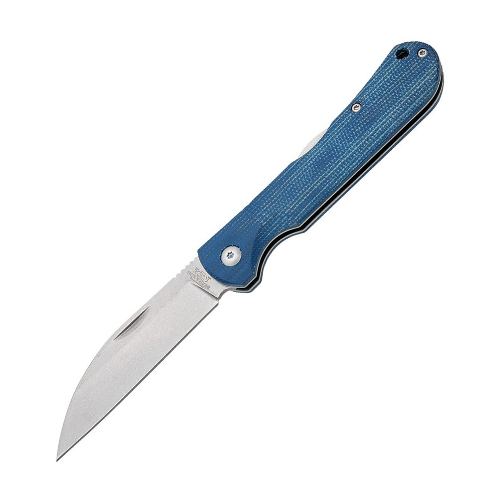 Bear & Son Lockback Blue Jean Micarta