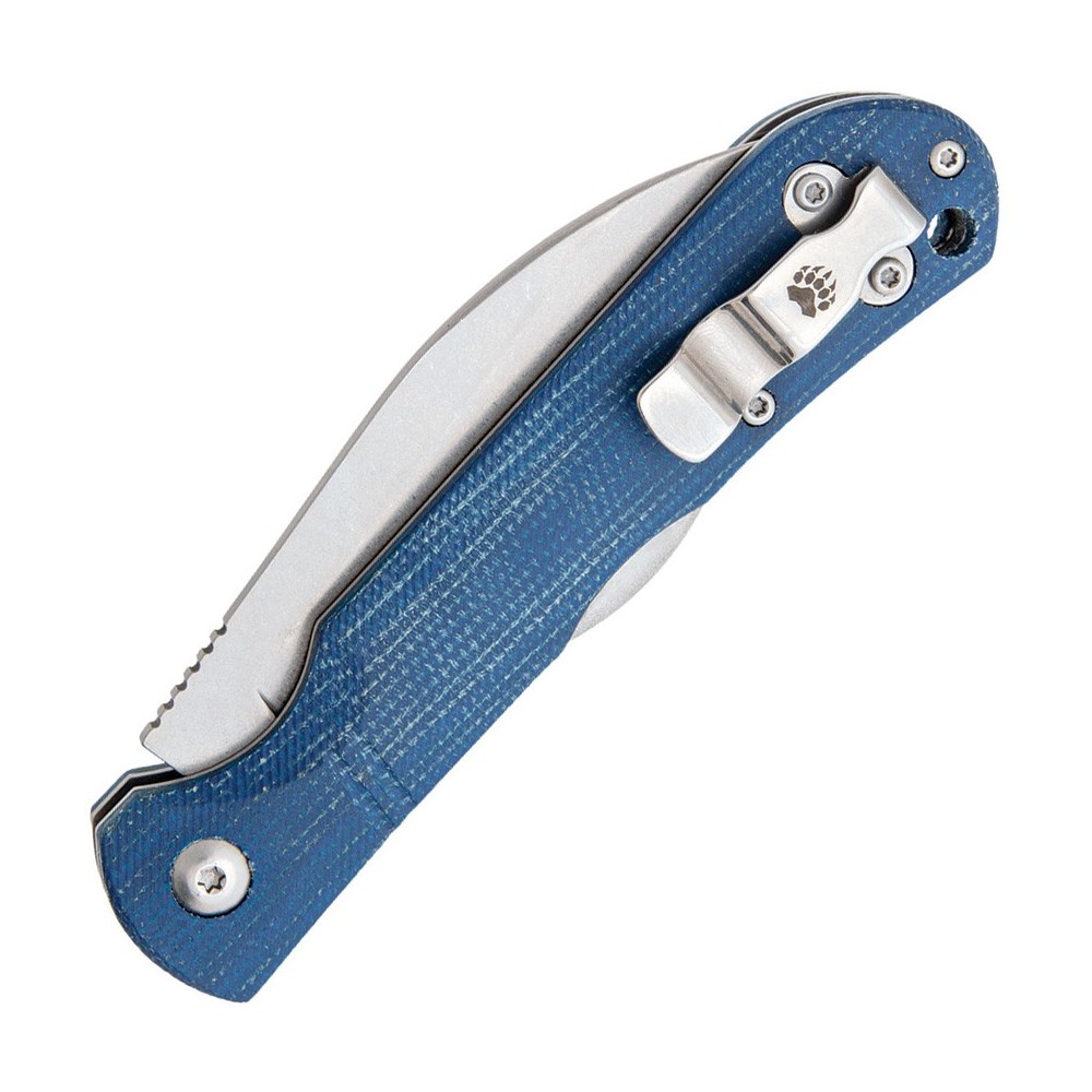Bear & Son Lockback Blue Jean Micarta