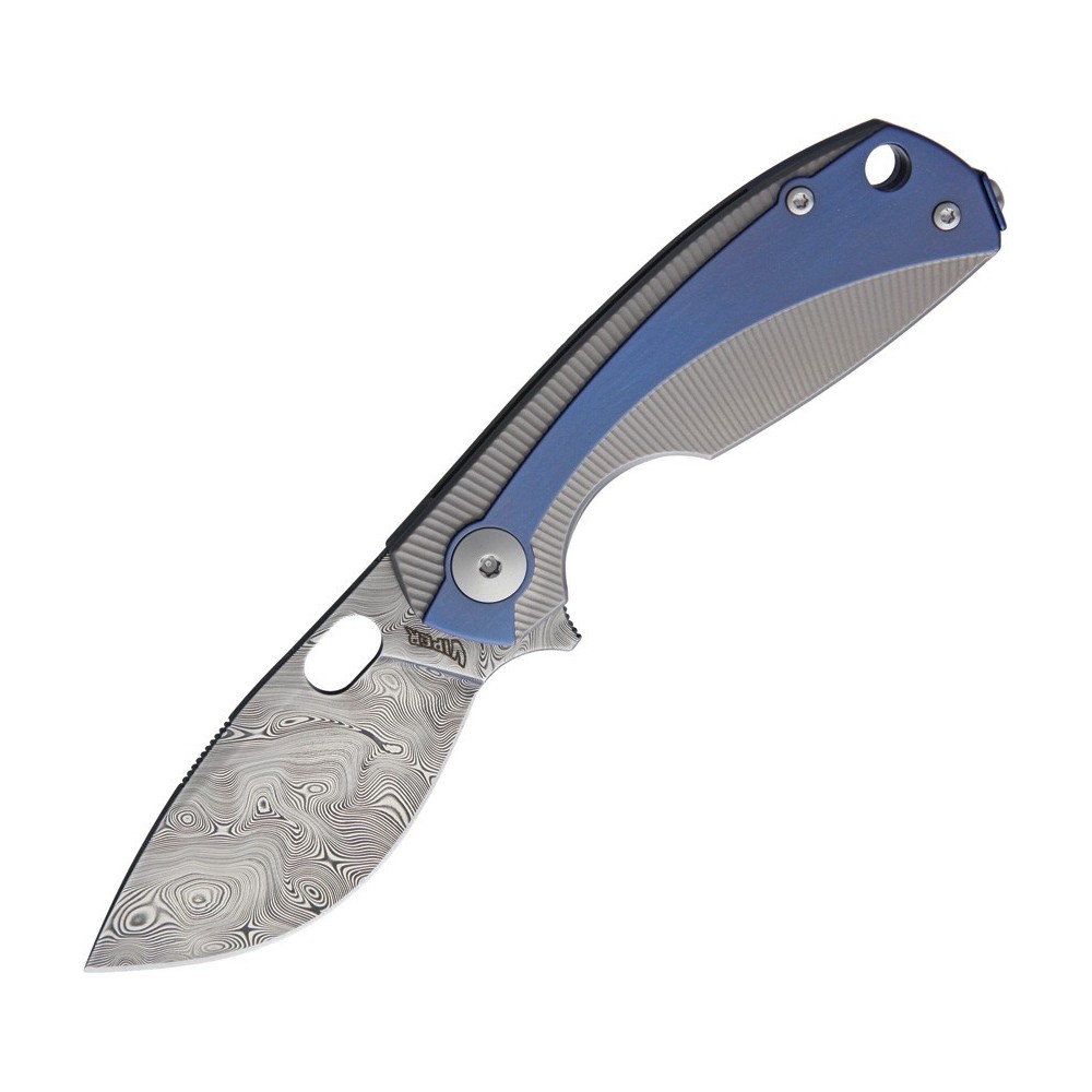 Viper Lille Framelock Damascus Blue