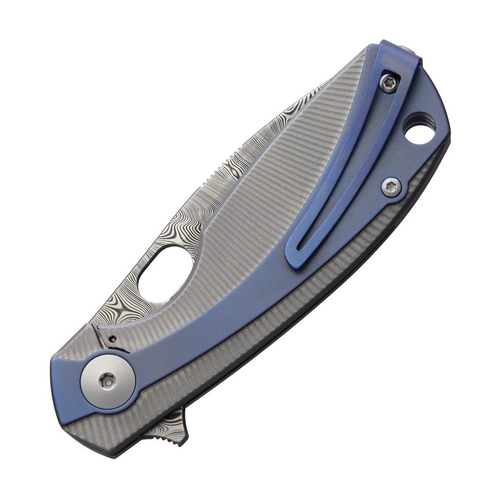Viper Lille Framelock Damascus Blue