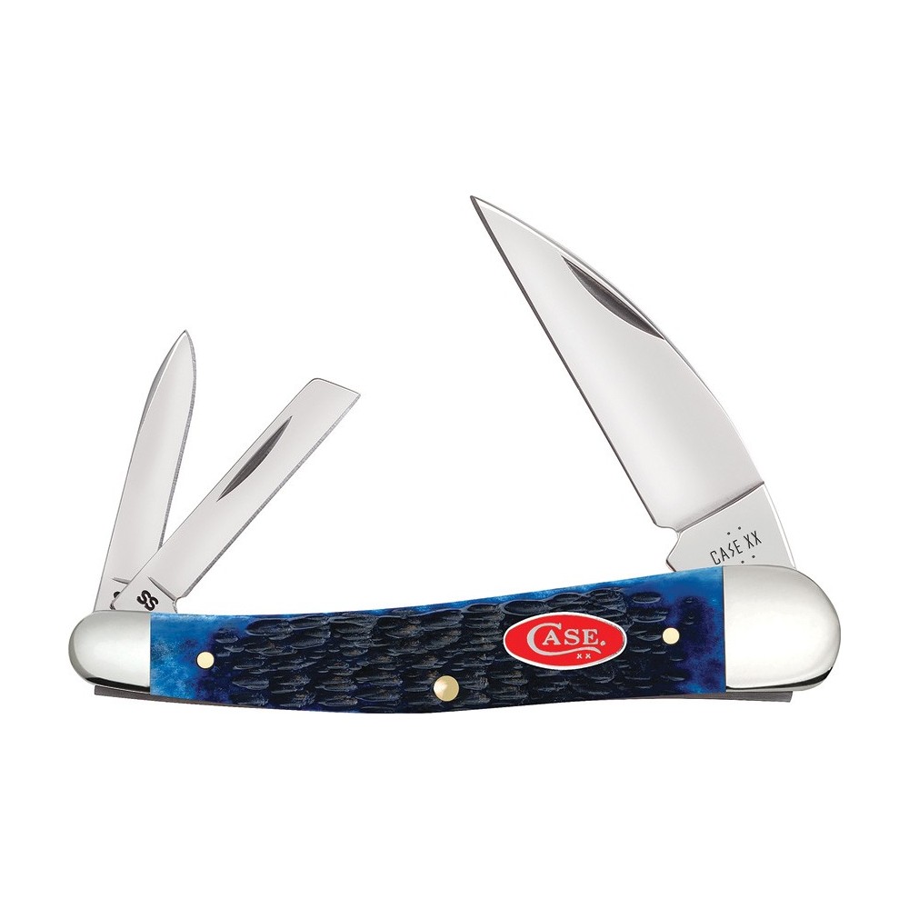 Case Seahorse Whittler Navy Bone