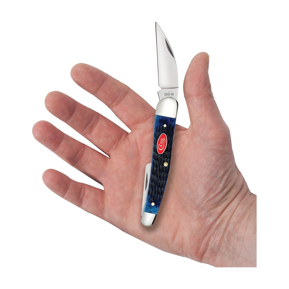 Case Seahorse Whittler Navy Bone