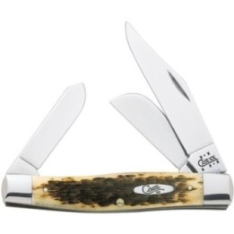 Case Jumbo Stockman Amber Bone