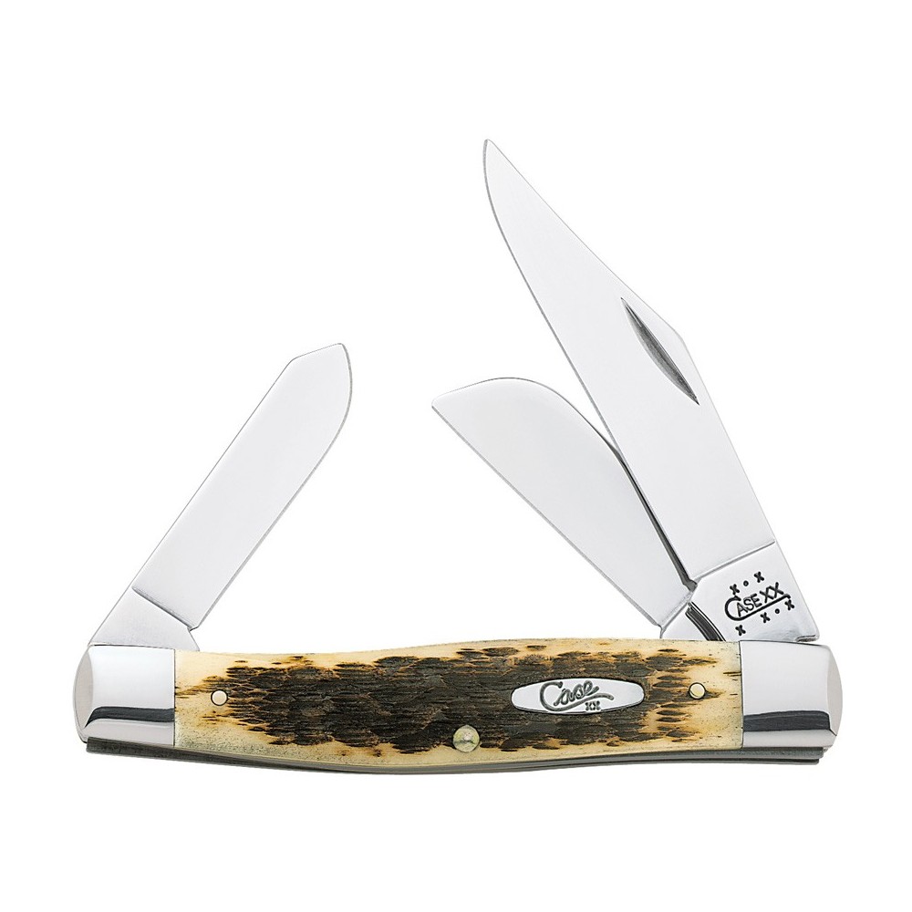 Case Jumbo Stockman Amber Bone