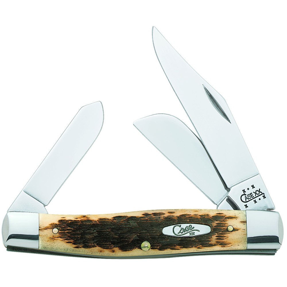 Case Jumbo Stockman Amber Bone