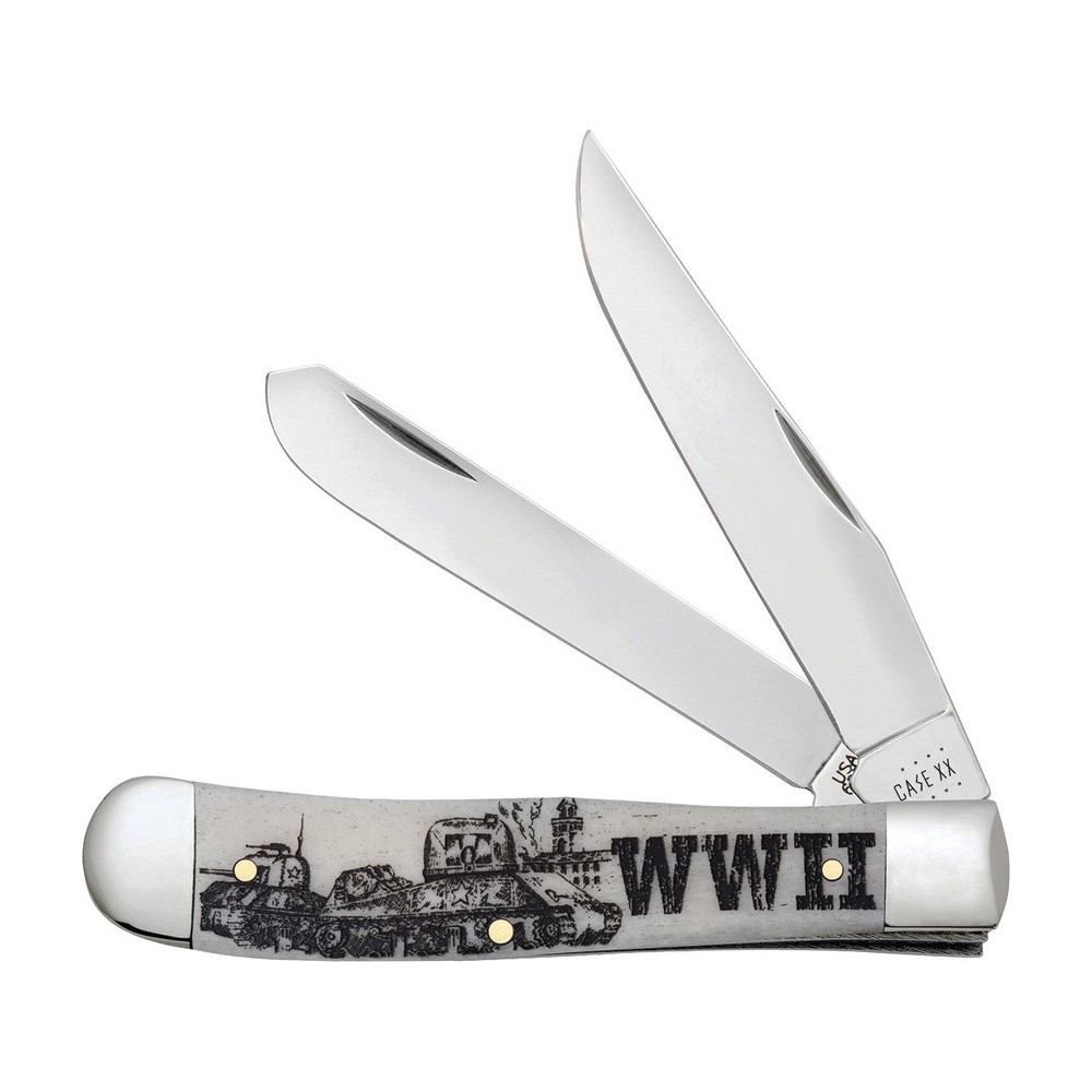 Case WWII Trapper Natural Bone