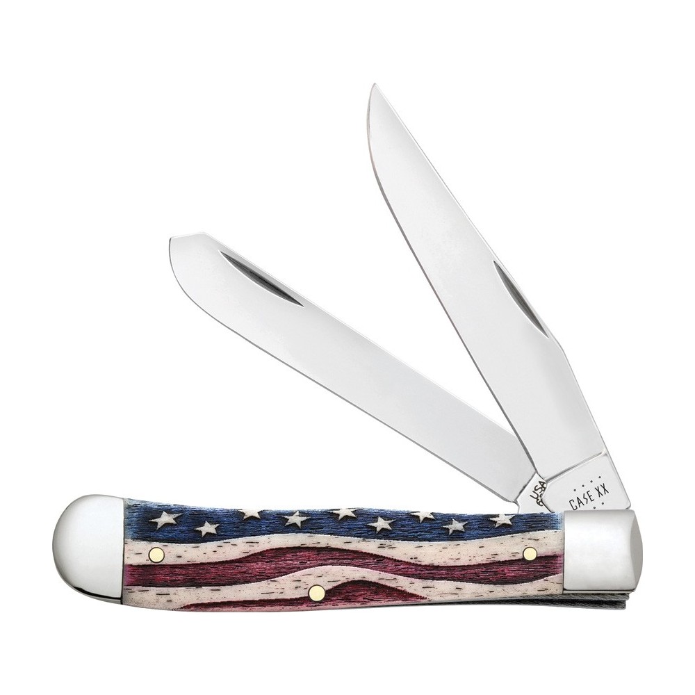 Case Patriotic Trapper Smooth Bone