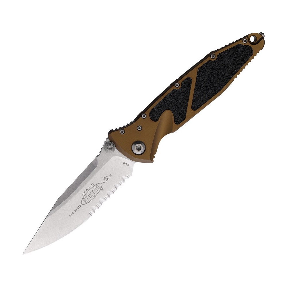 Microtech Socom Elite S\E Linerlock Tan