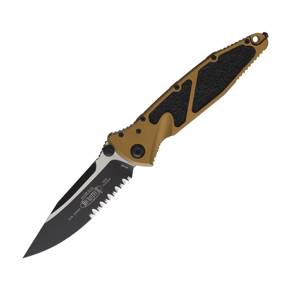 Microtech Socom Elite S\E Linerlock Tan