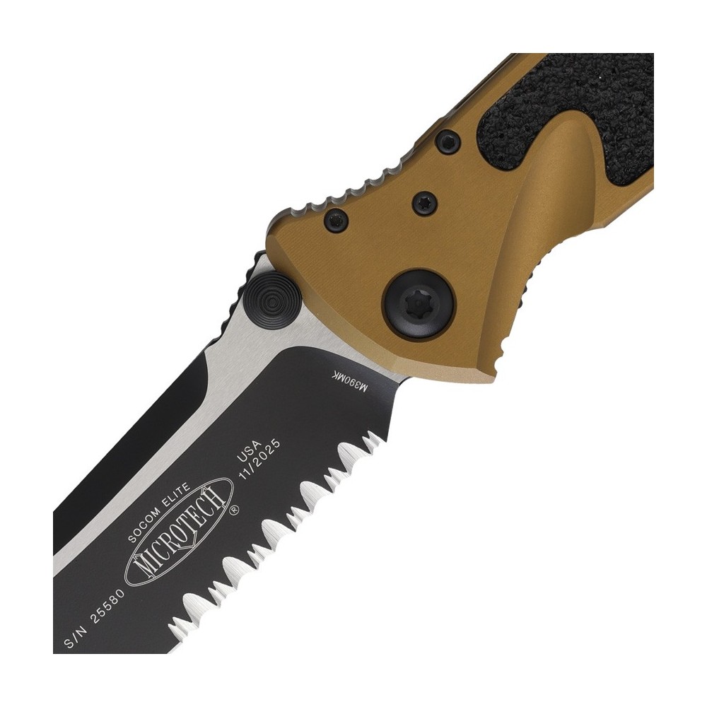 Microtech Socom Elite S\E Linerlock Tan
