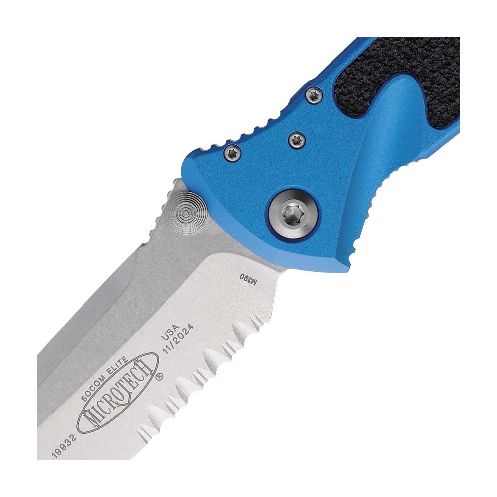 Microtech Socom Elite T\E Linerlock Blue