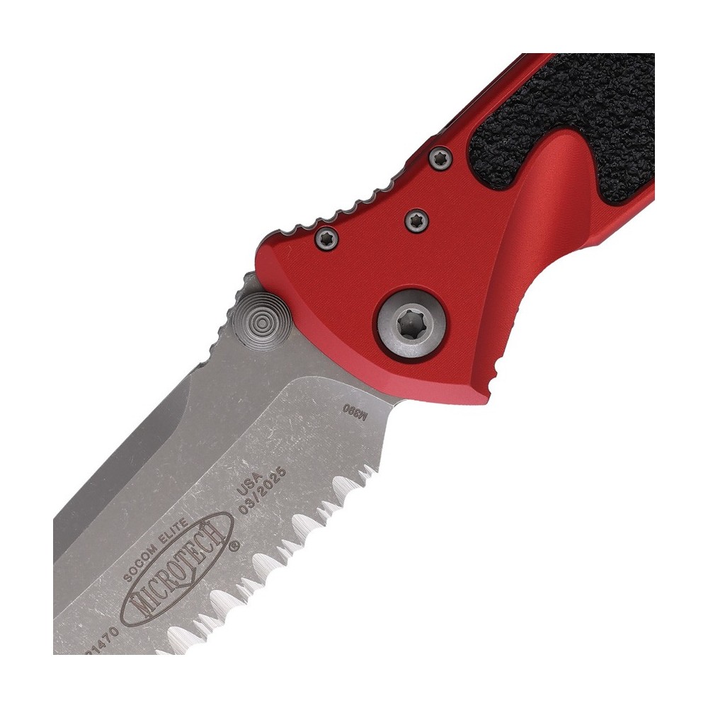 Microtech Socom Elite T\E Linerlock Red