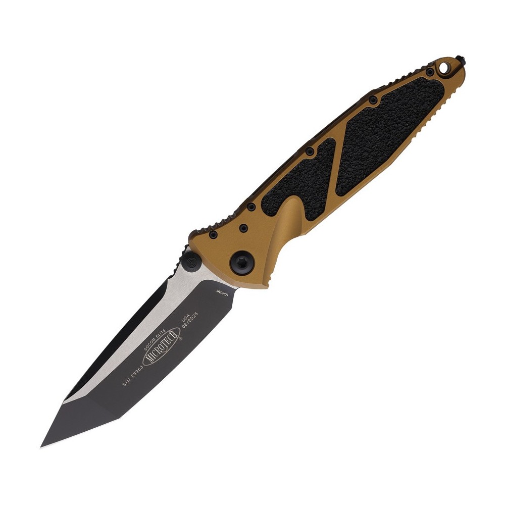 Microtech Socom Elite T/E Linerlock Tan