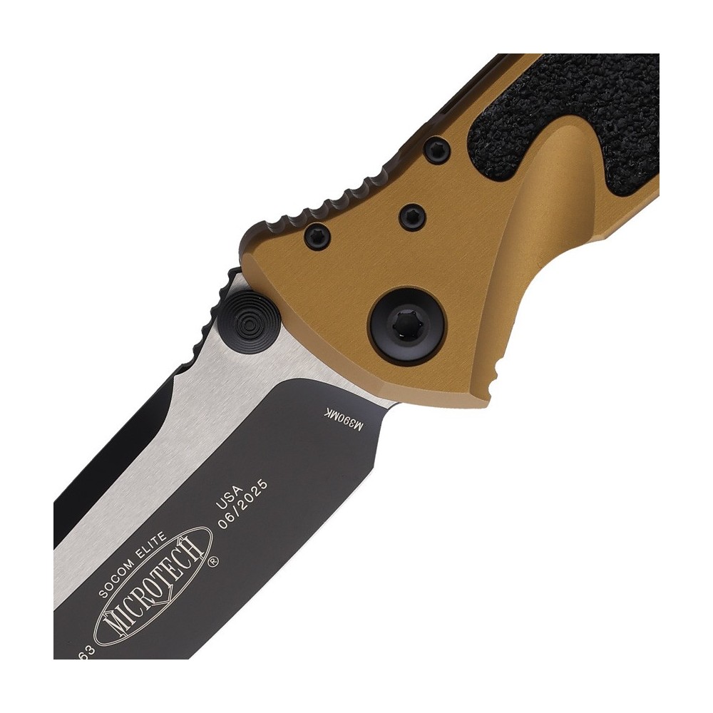 Microtech Socom Elite T/E Linerlock Tan