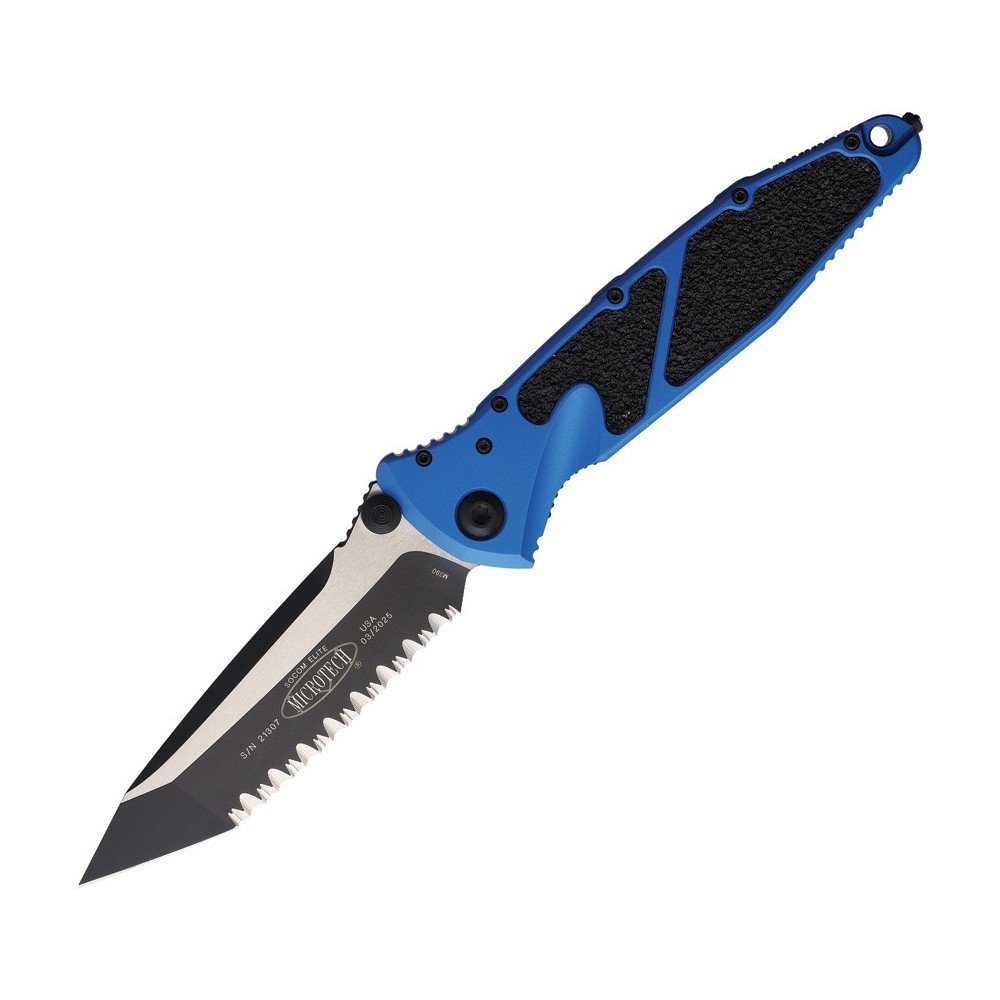 Microtech Socom Elite T\E Linerlock Blue