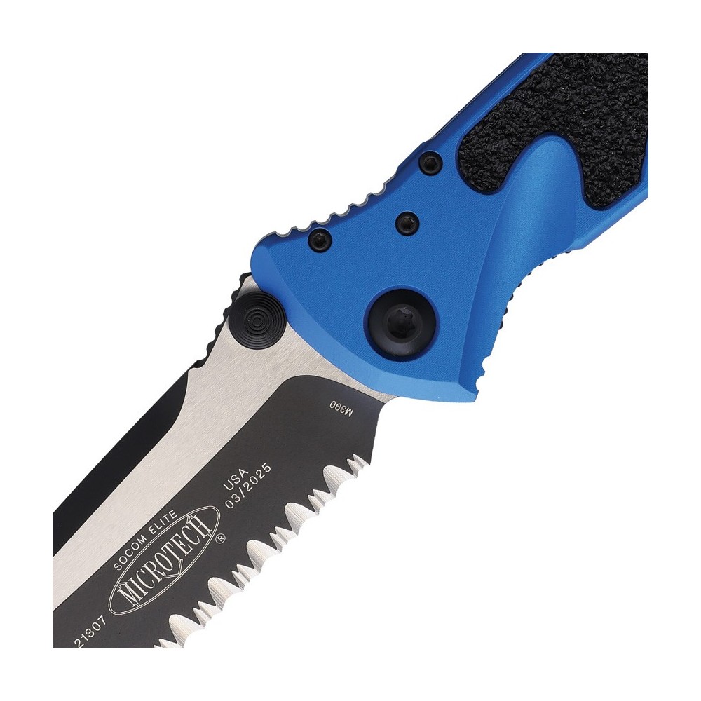 Microtech Socom Elite T\E Linerlock Blue