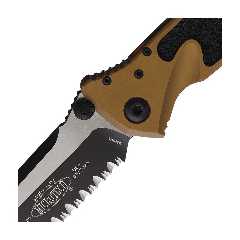 Microtech Socom Elite T\E Linerlock Tan