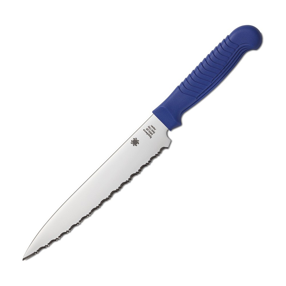 Spyderco Utility Knife Blue Serrated