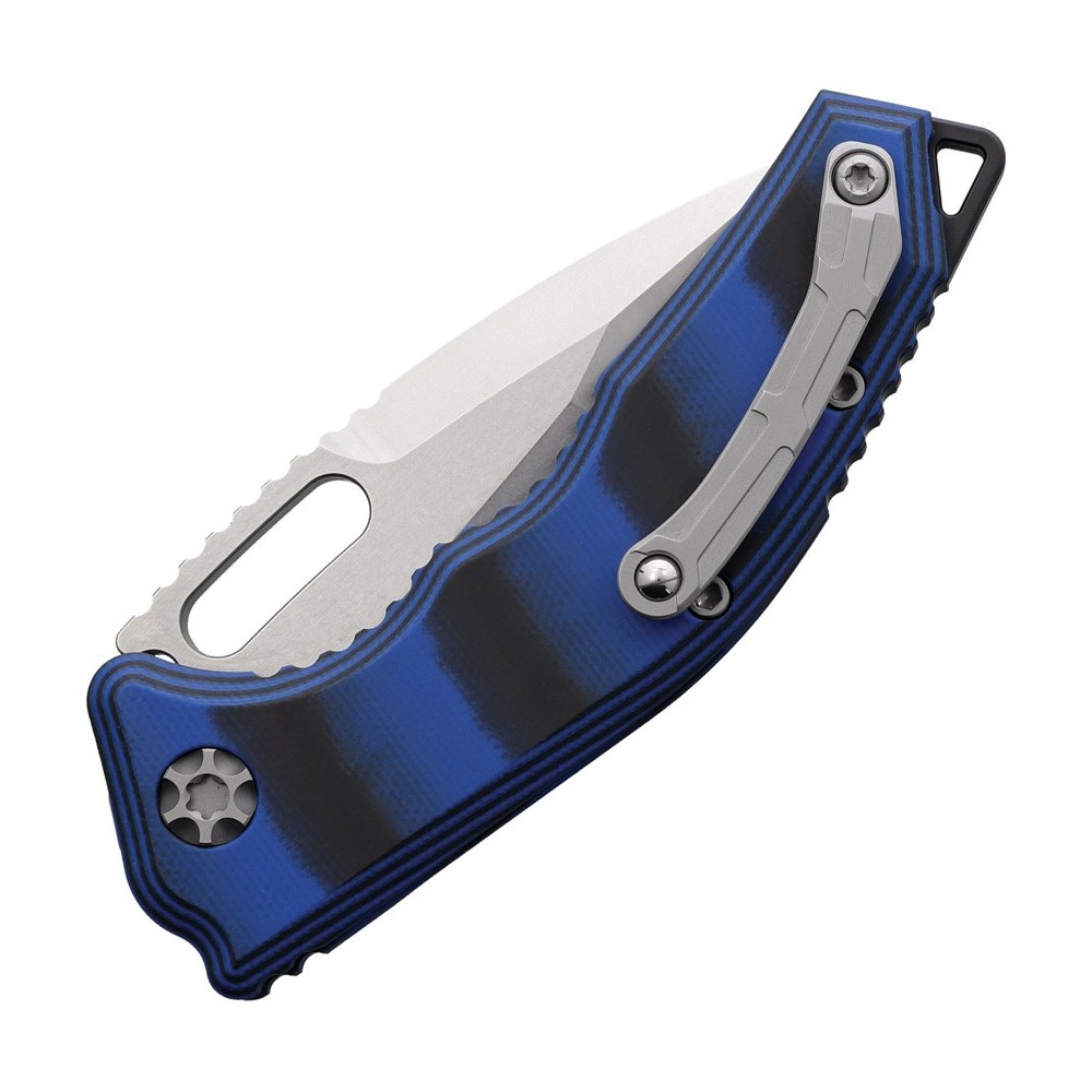 Heretic Knives Auto Medusa Button Lock Blue