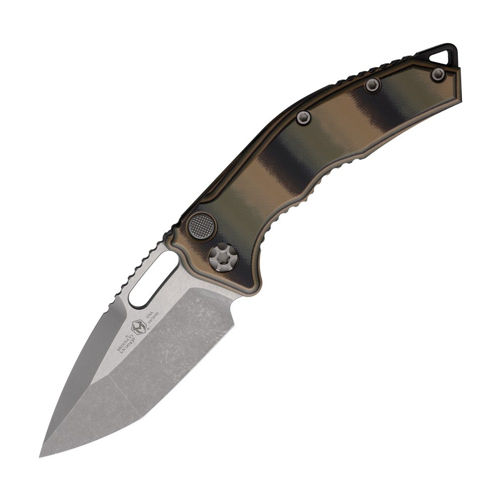 Heretic Knives Auto Medusa Button Lock Camo