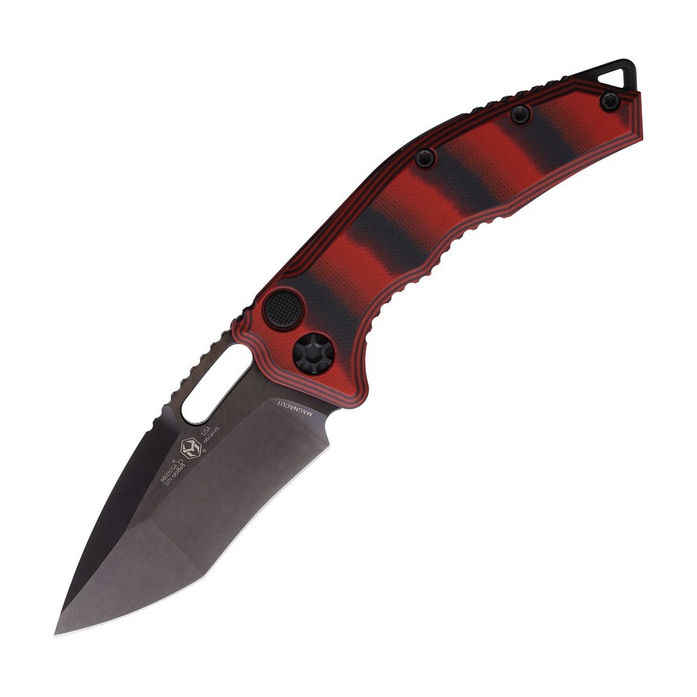 Heretic Knives Auto Medusa Button Lock Red