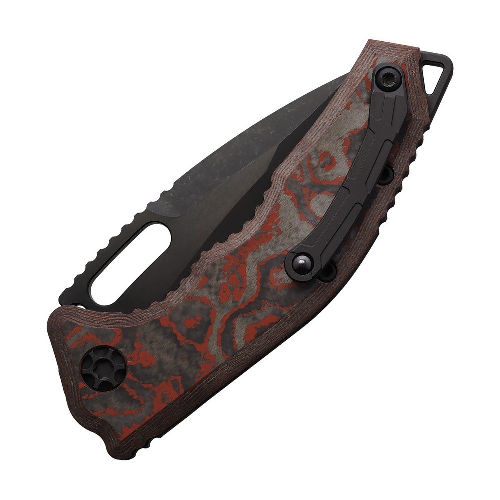 Heretic Knives Auto Medusa Button Lock RedCF