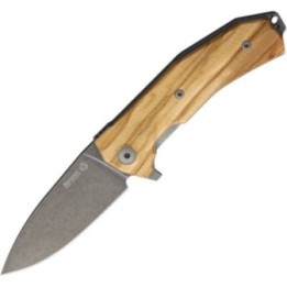 LionSTEEL KUR Linerlock Olive Wood
