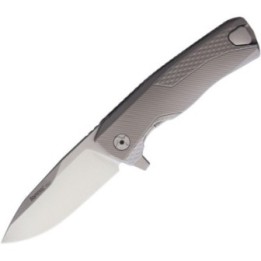 LionSTEEL ROK Titanium Framelock Gray
