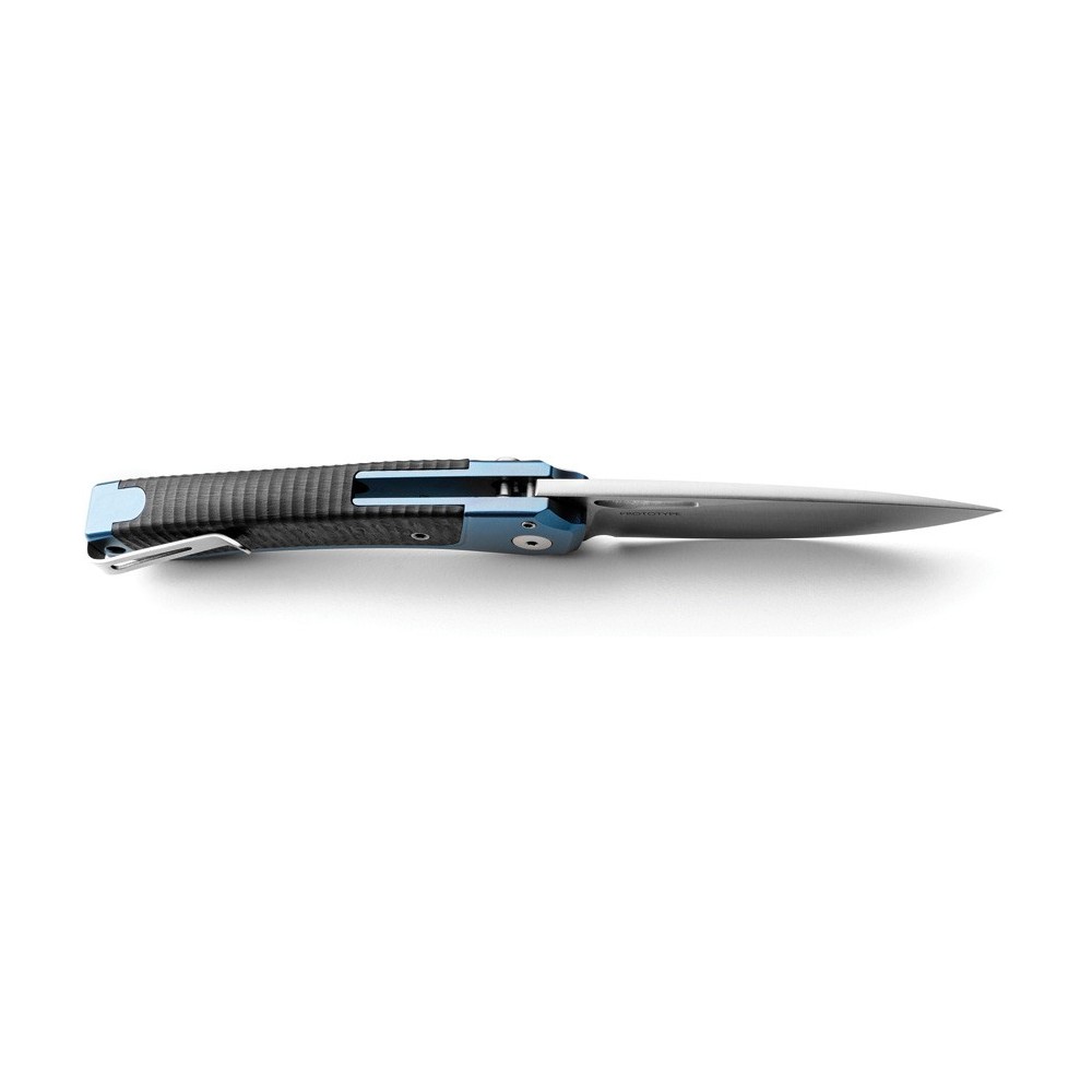 LionSTEEL Twain Button Lock CF Blue