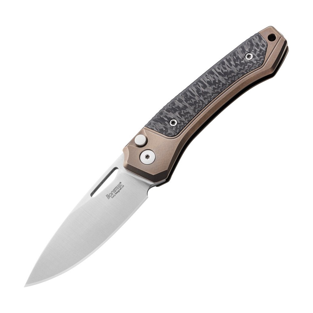 LionSTEEL Twain Button Lock CF Brn