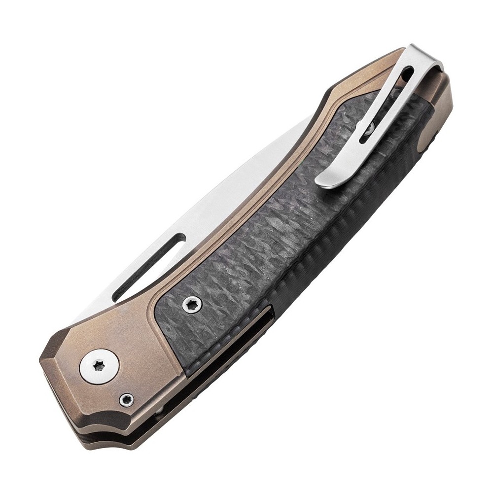 LionSTEEL Twain Button Lock CF Brn