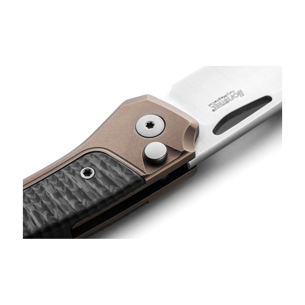 LionSTEEL Twain Button Lock CF Brn