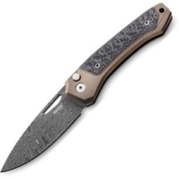 LionSTEEL Twain Button Lock Damascus