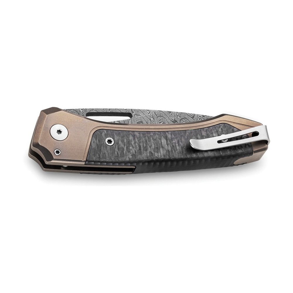 LionSTEEL Twain Button Lock Damascus
