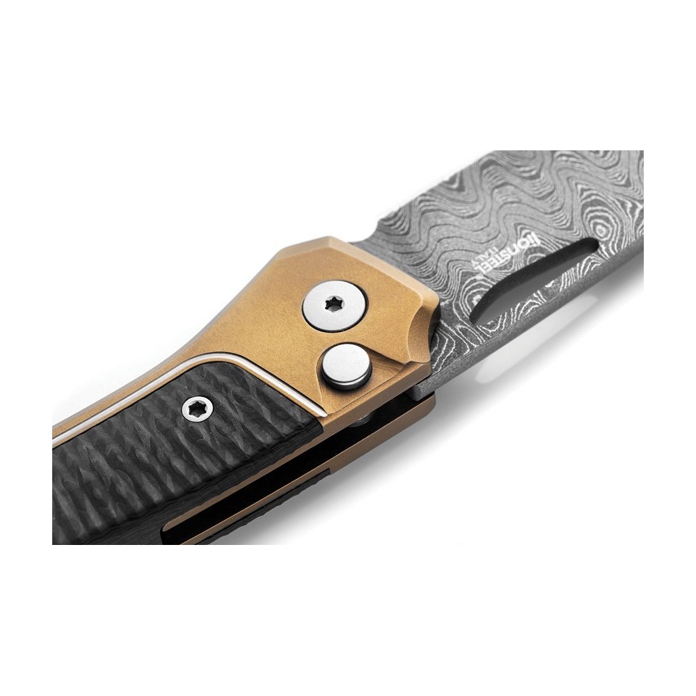 LionSTEEL Twain Button Lock Damascus
