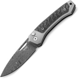 LionSTEEL Twain Button Lock Damascus