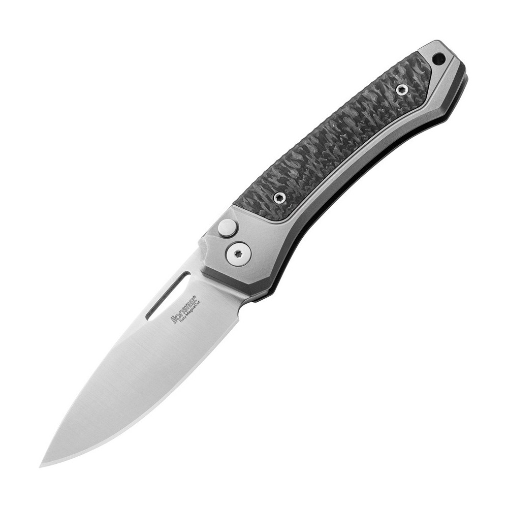 LionSTEEL Twain Button Lock CF Gray
