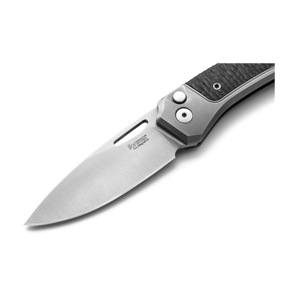 LionSTEEL Twain Button Lock CF Gray