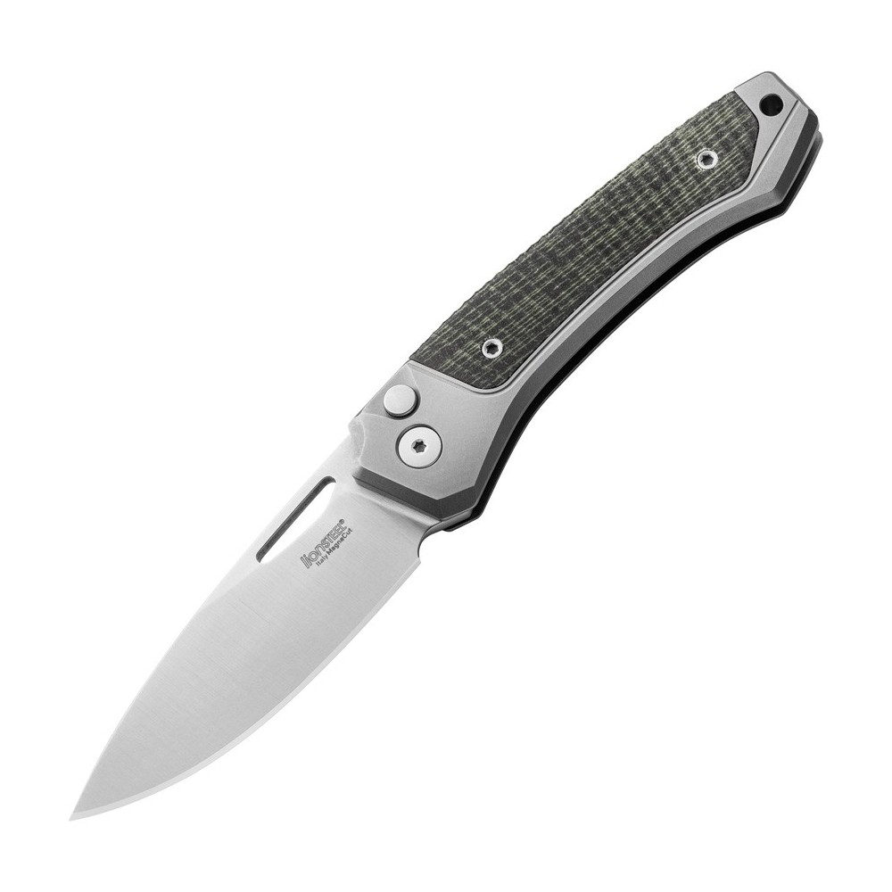 LionSTEEL Twain Button Lock Grn Mic