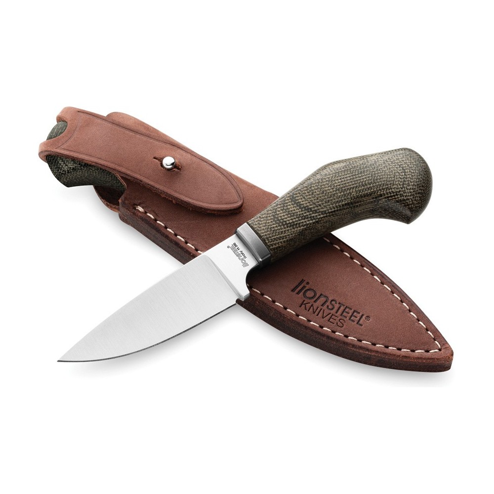 LionSTEEL Willy Fixed Blade Green Canvas